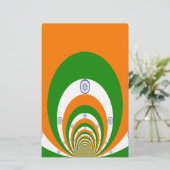 Indische Flagge Kaleidoskop: Endlose Einheit & Pat Briefpapier (Stehend Vorderseite)
