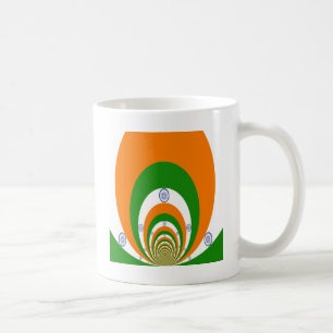 Indische Flagge Kaleidoskop: Endlose Einheit & Pat Kaffeetasse