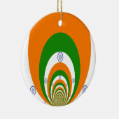 Indische Flagge Kaleidoskop: Endlose Einheit & Pat Keramikornament (Rechts)