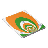 Indische Flagge Kaleidoskop: Endlose Einheit & Pat Notizblock (angewinkelt)