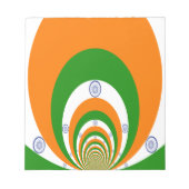 Indische Flagge Kaleidoskop: Endlose Einheit & Pat Notizblock (Vorderseite)