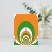 Indische Flagge Kaleidoskop: Endlose Einheit & Pat Postkarte (Stehend Vorderseite)