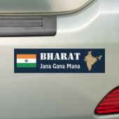 Indische Flagge + Karte Autoaufkleber (Auf Auto)