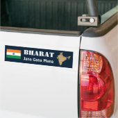 Indische Flagge + Karte Autoaufkleber (Auf Lkw)