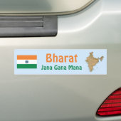 Indische Flagge + Karte Autoaufkleber (Auf Auto)