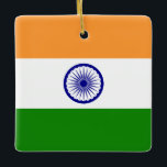 Indische Flagge Keramikornament<br><div class="desc">Anpassbare World Flag Produkte - Bitte fühlen Sie sich frei,  Ihren eigenen Text hinzuzufügen.</div>