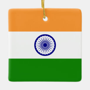 Indische Flagge Keramikornament