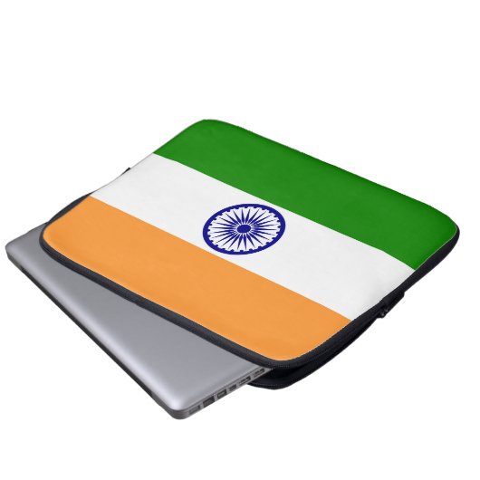 Indische Flagge Laptopschutzhülle (Vorne Knopf)