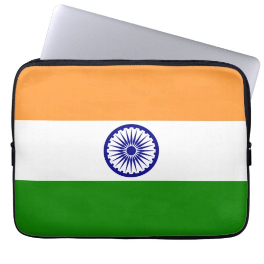 Indische Flagge Laptopschutzhülle (Vorderseite)
