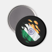 Indische Flagge Magnet (Vorderseite/Rückseite)