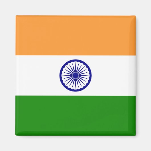 Indische Flagge Magnet (Vorne)