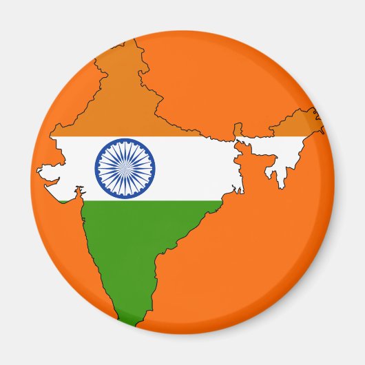 Indische Flagge Magnet (Vorne)