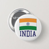 Indische Flagge mit Ashoka Chakra Desi in Tricolor Button (Vorne & Hinten)