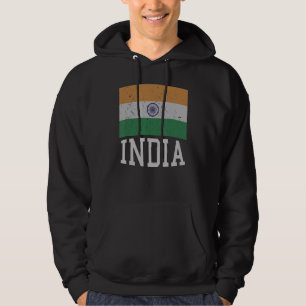 Indische Flagge mit Ashoka Chakra Desi Ind Hoodie