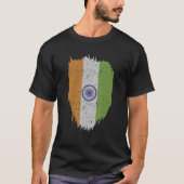 Indische Flagge mit Ashoka Chakra Desi Ind T-Shirt (Vorderseite)