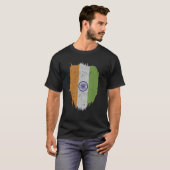 Indische Flagge mit Ashoka Chakra Desi Ind T-Shirt (Vorne ganz)