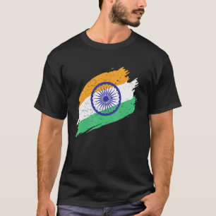 Indische Flagge mit Ashoka Chakra Desi Ind T-Shirt