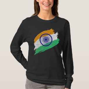 Indische Flagge mit Ashoka Chakra Desi Ind T-Shirt