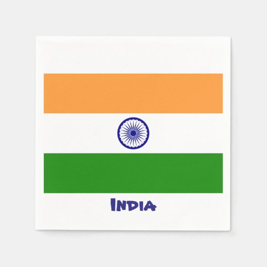Indische Flagge Napkins Serviette (Vorderseite)