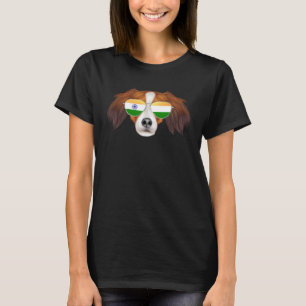 Indische Flagge Nederlandse Kooikerhondje Dog Indi T-Shirt