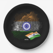 Indische Flagge Pappteller (Vorderseite)