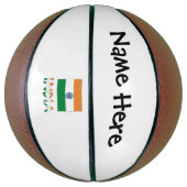 Indische Flagge personalisiert Basketball (Vertikal)