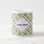 Indische Flagge - personalisiert Jumbo-Tasse (Vorderseite)