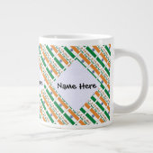Indische Flagge - personalisiert Jumbo-Tasse (Rechts)