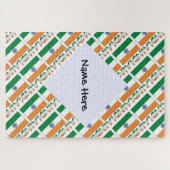 Indische Flagge - personalisiert Puzzle (Horizontal)