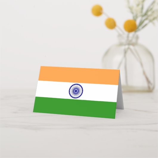 Indische Flagge Platzkarte (Vorderseite)