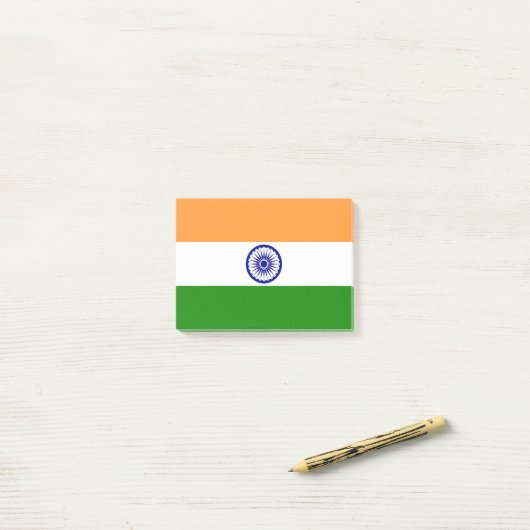 Indische Flagge Post-it Klebezettel (Auf Schreibtisch)