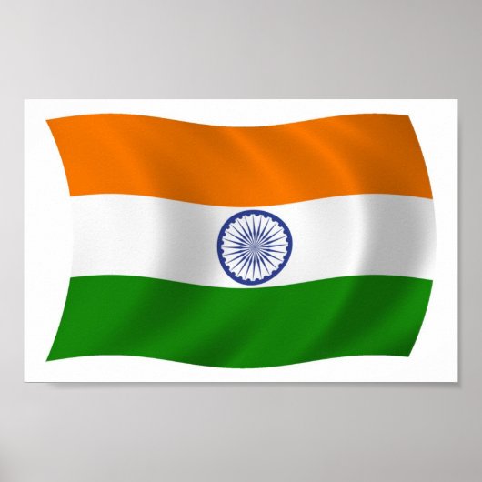 Indische Flagge Poster drucken (Vorne)