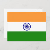 Indische Flagge Postkarte (Vorne/Hinten)