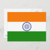Indische Flagge Postkarte (Vorne/Hinten)