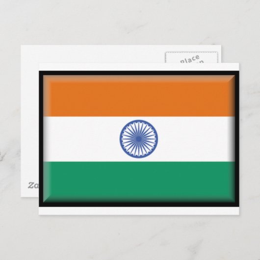Indische Flagge Postkarte (Vorne/Hinten)