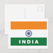 Indische Flagge Postkarte (Vorne/Hinten)