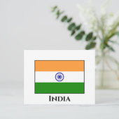 Indische Flagge Postkarte (Stehend Vorderseite)