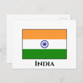 Indische Flagge Postkarte (Vorne/Hinten)