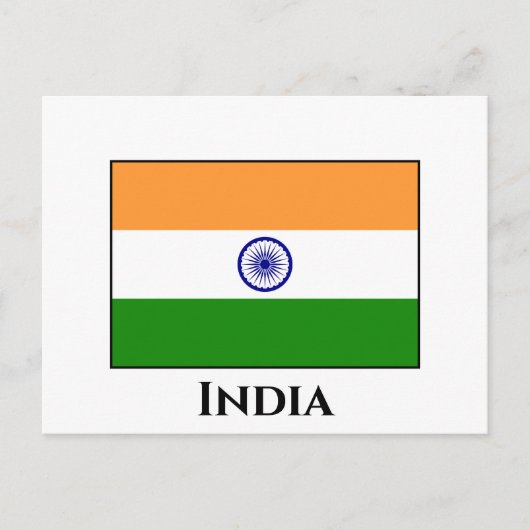 Indische Flagge Postkarte (Vorderseite)