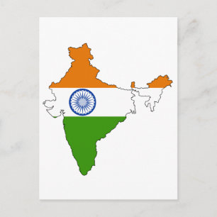 Indische Flagge Postkarte