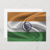 Indische Flagge Postkarte (Vorne/Hinten)