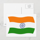 Indische Flagge Postkarte (Vorne/Hinten)