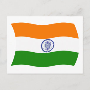 Indische Flagge Postkarte