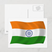 Indische Flagge Postkarte (Vorne/Hinten)
