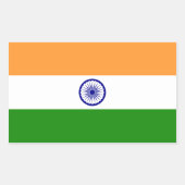 Indische Flagge Rechteckiger Aufkleber (Vorderseite)