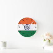 Indische Flagge Runde Wanduhr (Zuhause)