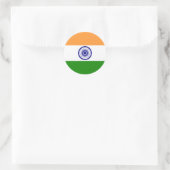 Indische Flagge Runder Aufkleber (Tasche)