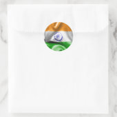 Indische Flagge Runder Aufkleber (Tasche)