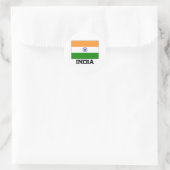 Indische Flagge Runder Aufkleber (Tasche)