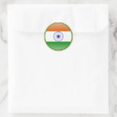 Indische Flagge Runder Aufkleber (Tasche)